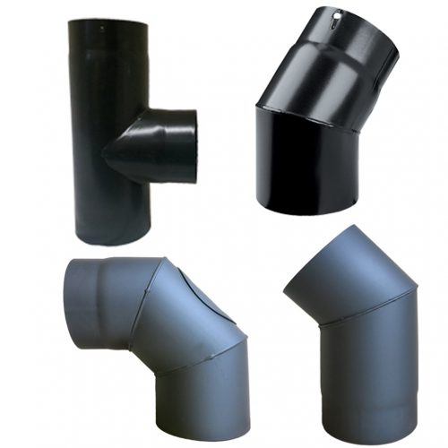 5" Single Wall Flue Pipe Elbows & Tee's