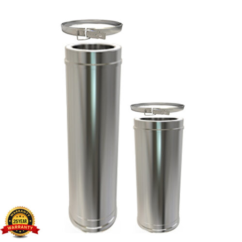 6"/150mm Stainless Steel Twin Wall Flue Pipe